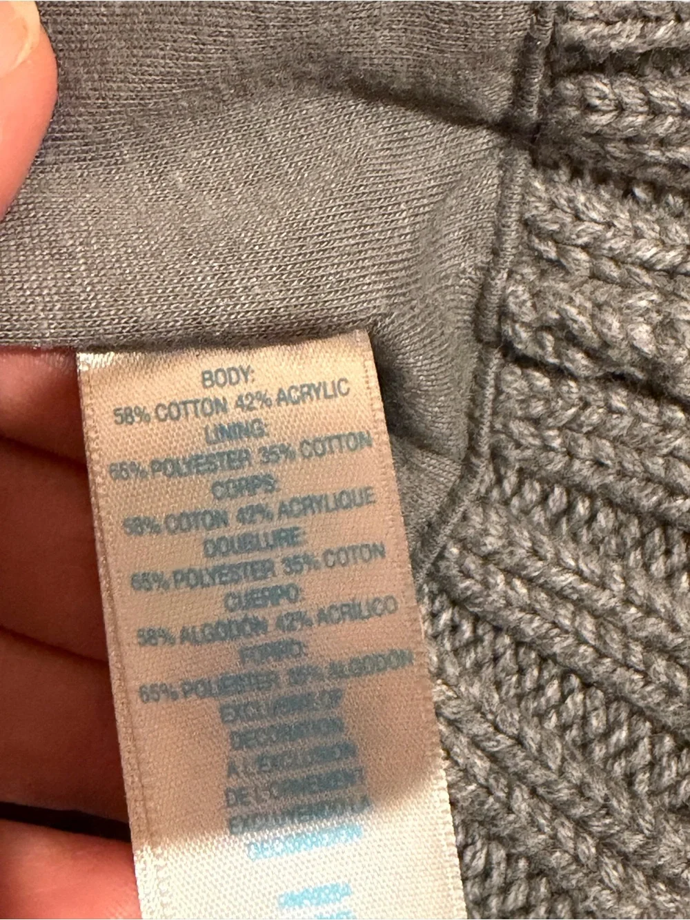 The Children's Place Cable Knit Button-Up Cardigan - Light Gray